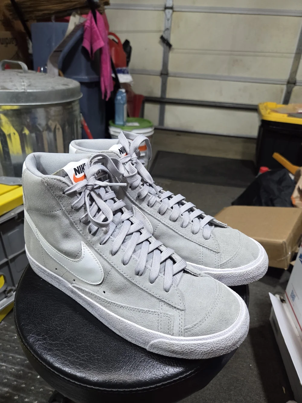 Nike Blazer Men's Gray Suede High-Top Sneakers Size 10m